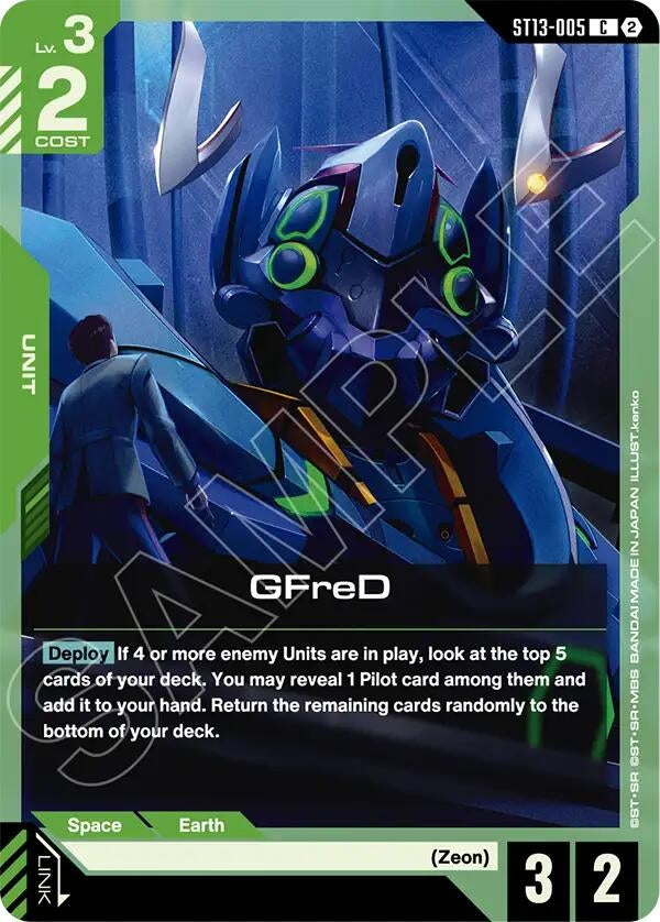 Image for GFreD (ST13-005) (Starter Deck 13: Silent Barrage) (ST13) - Gundam Card Game