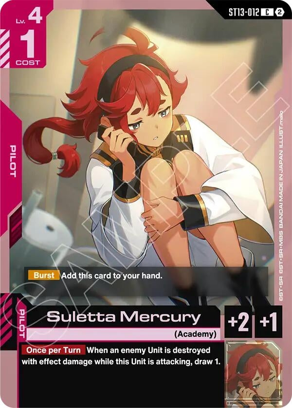 Image for Suletta Mercury (ST13-012) (Starter Deck 13: Silent Barrage) (ST13) - Gundam Card Game