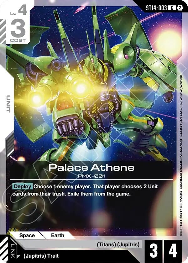 Image for Palace Athene (ST14-003) (Starter Deck 14: Heavy Dominion) (ST14) - Gundam Card Game