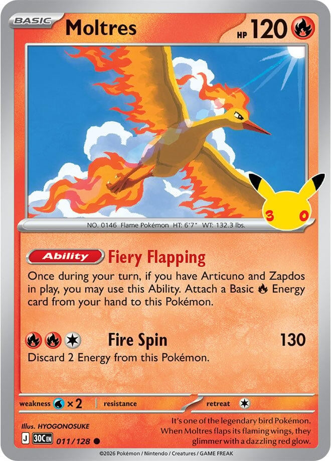 Moltres (011/128) (ME: 30th Celebration)