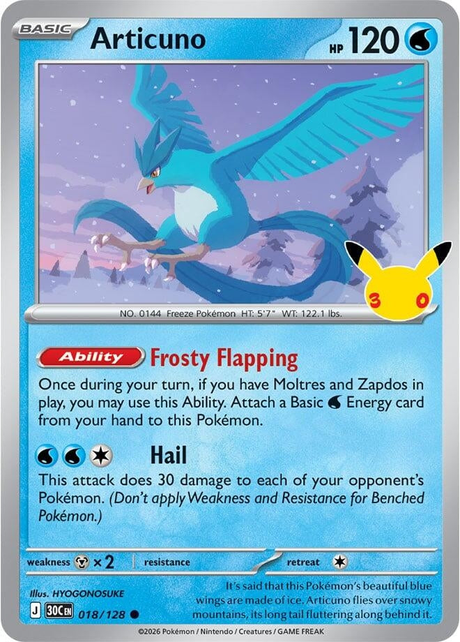 Articuno (018/128) (ME: 30th Celebration)