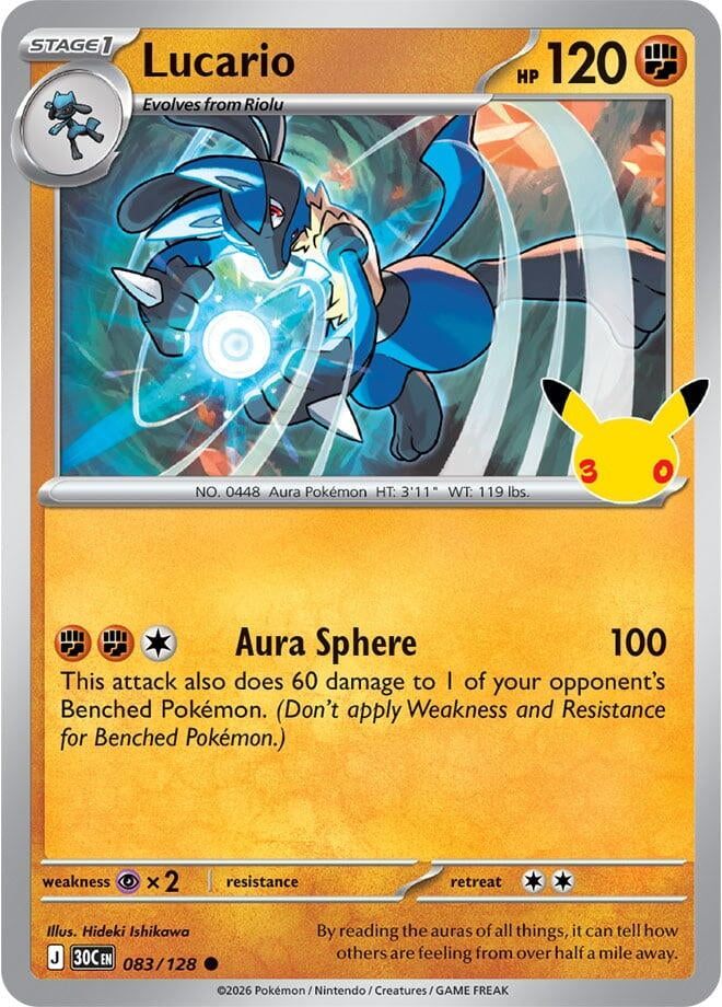 Lucario (083/128) (ME: 30th Celebration)