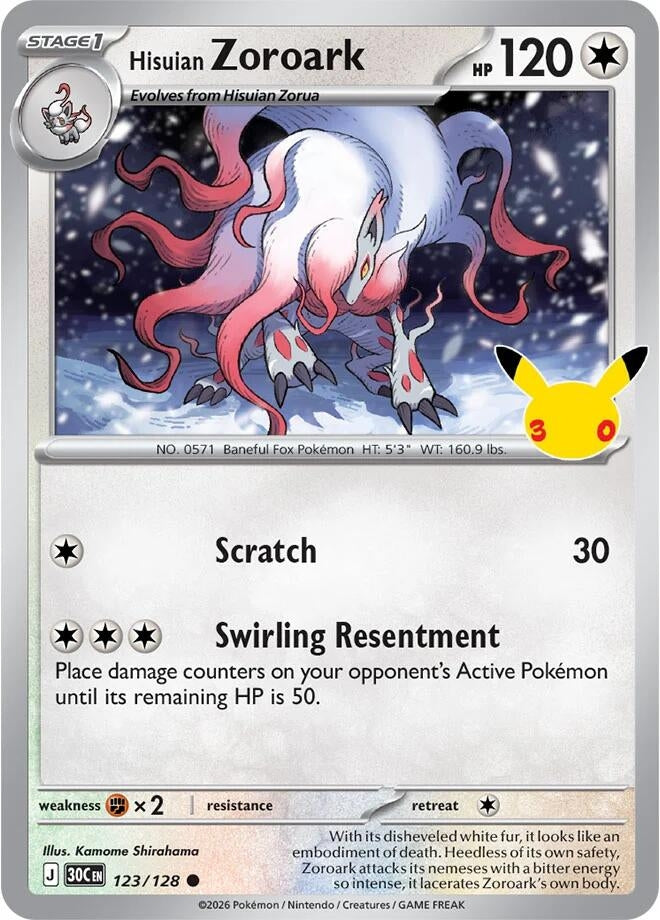 Hisuian Zoroark (123/128) (ME: 30th Celebration)