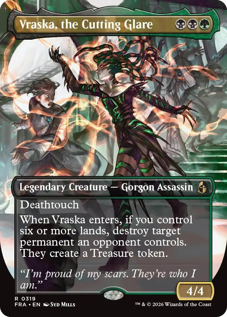 Vraska, the Cutting Glare (Borderless) (319) (Reality Fracture)