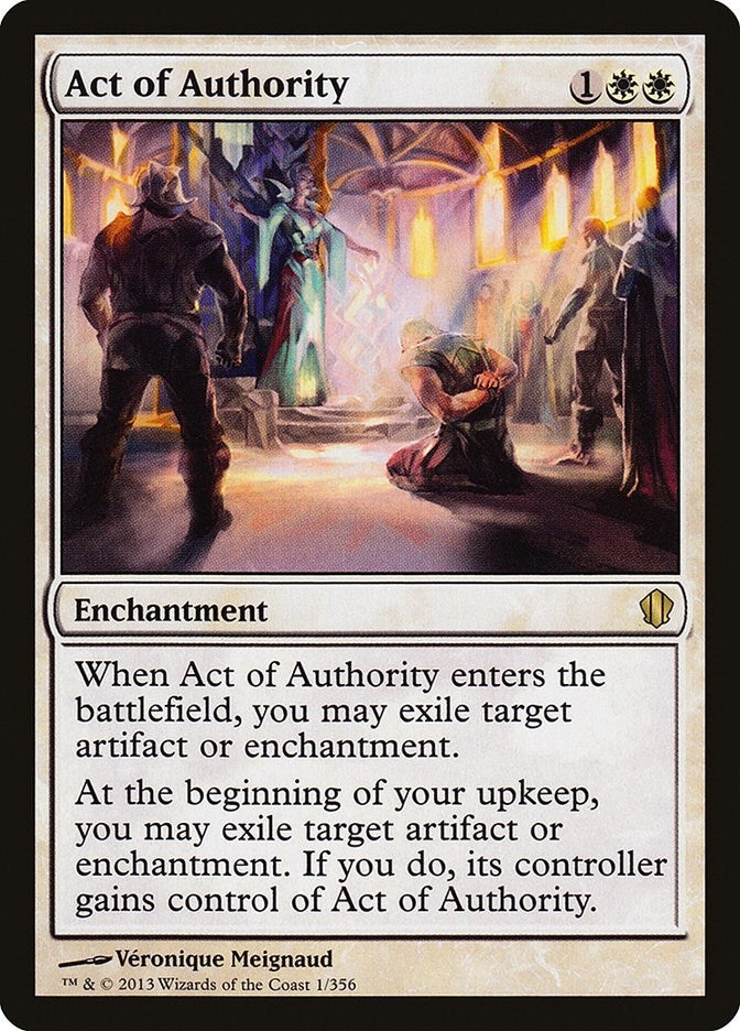 Image for Act of Authority (1) (Commander 2013) (C13) - Magic: The Gathering