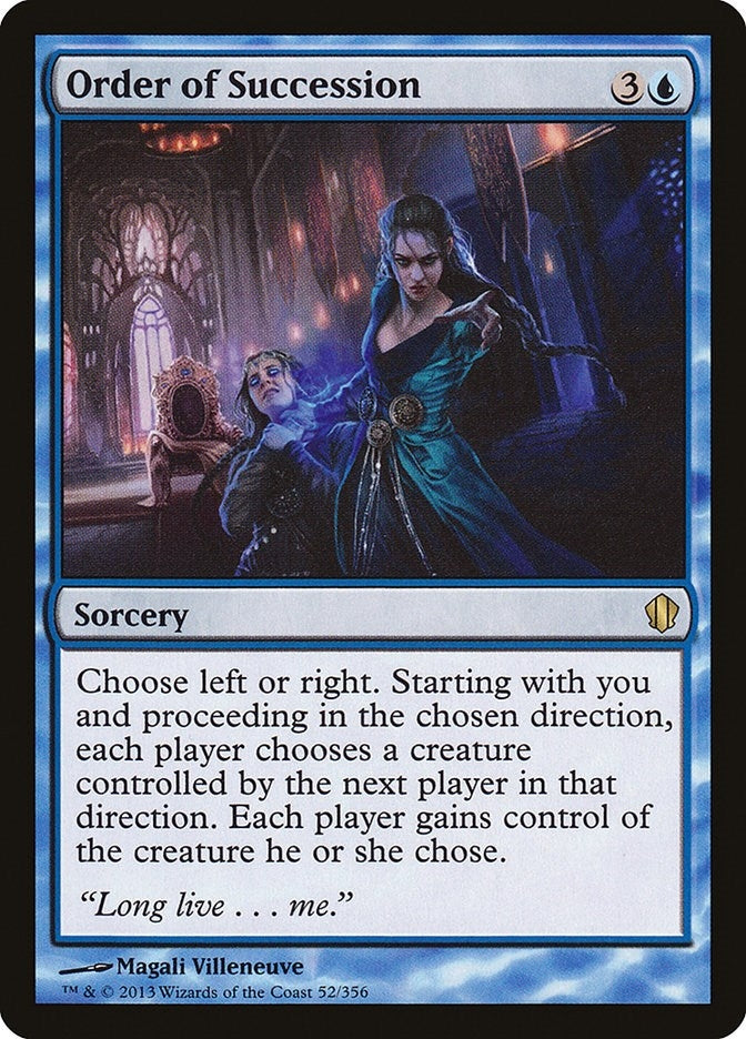 Image for Order of Succession (52) (Commander 2013) (C13) - Magic: The Gathering