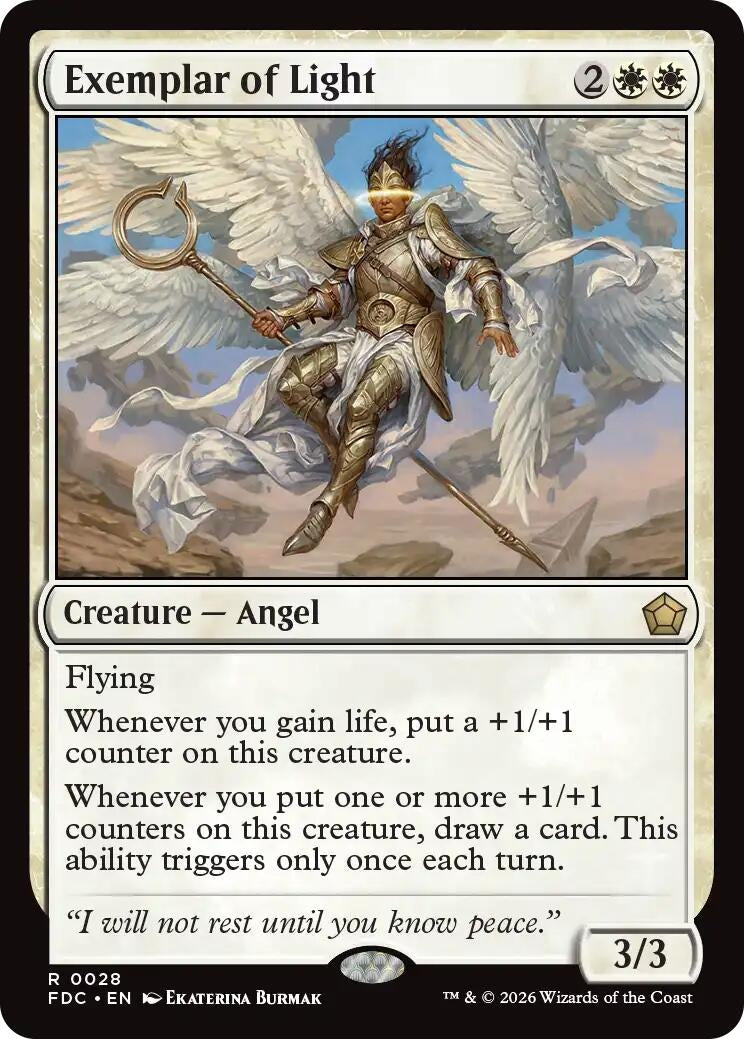 Image for Exemplar of Light (28) (Commander: Foundations) (FDC) - Magic: The Gathering