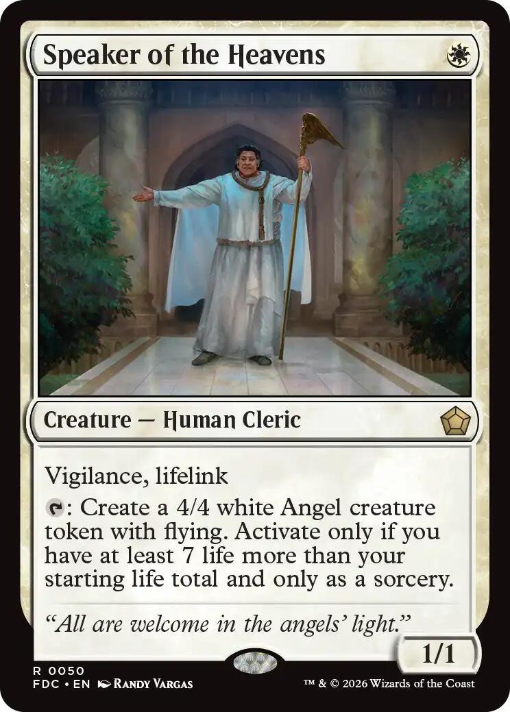 Image for Speaker of the Heavens (50) (Commander: Foundations) (FDC) - Magic: The Gathering