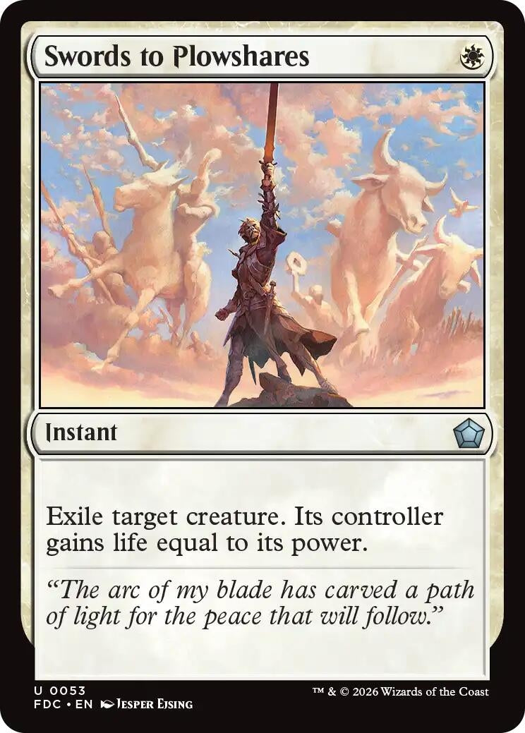 Image for Swords to Plowshares (53) (Commander: Foundations) (FDC) - Magic: The Gathering