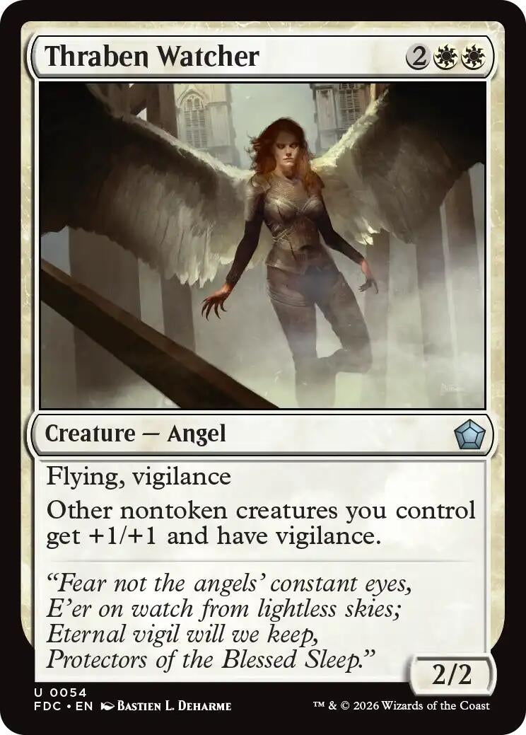 Image for Thraben Watcher (54) (Commander: Foundations) (FDC) - Magic: The Gathering