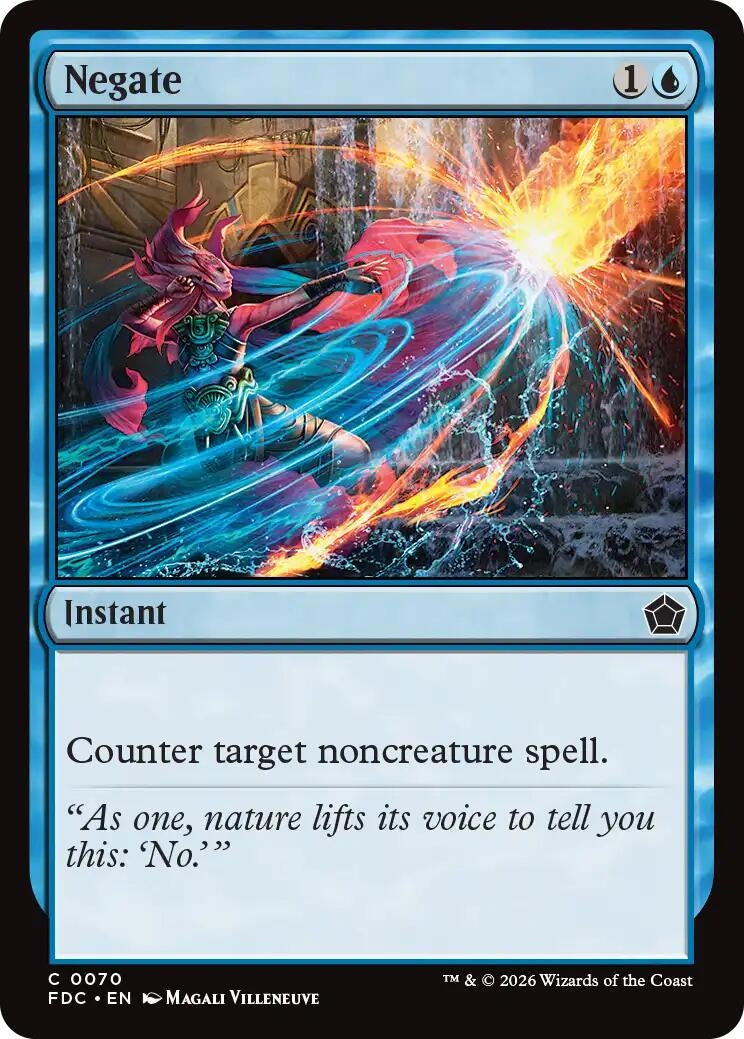 Image for Negate (70) (Commander: Foundations) (FDC) - Magic: The Gathering
