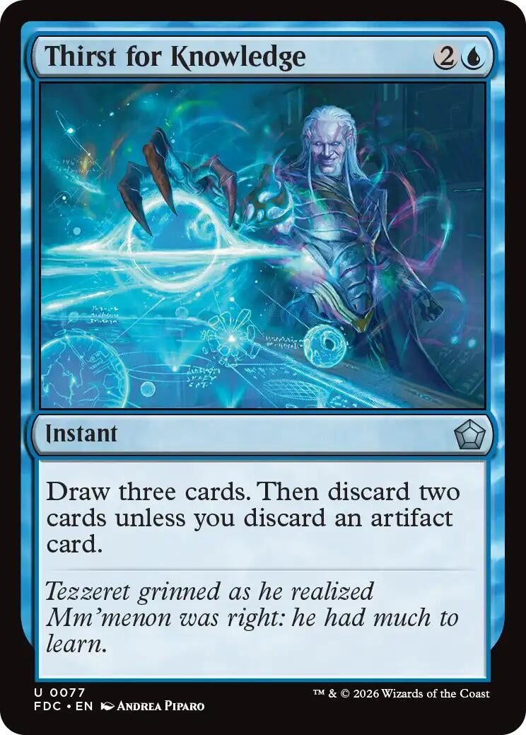 Image for Thirst for Knowledge (77) (Commander: Foundations) (FDC) - Magic: The Gathering