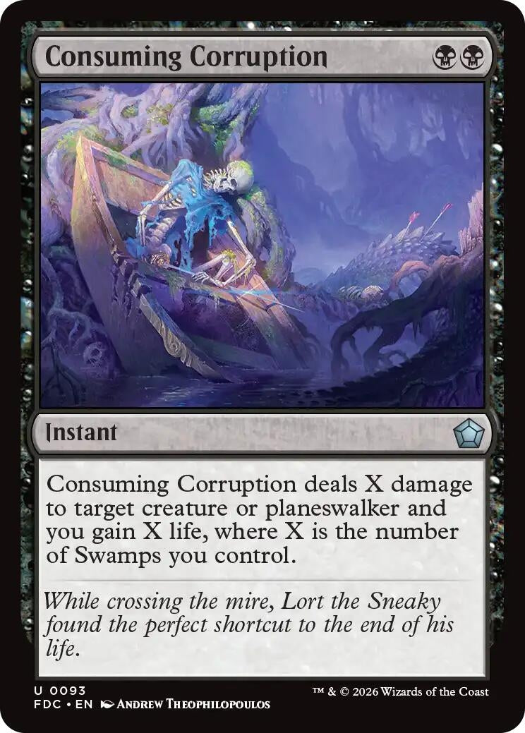 Image for Consuming Corruption (93) (Commander: Foundations) (FDC) - Magic: The Gathering