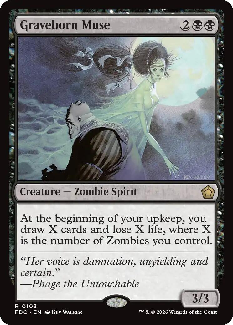 Image for Graveborn Muse (103) (Commander: Foundations) (FDC) - Magic: The Gathering