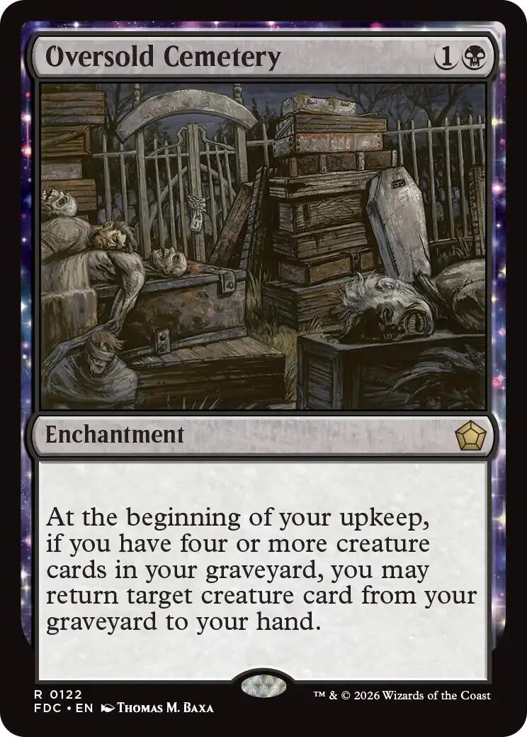 Image for Oversold Cemetery (122) (Commander: Foundations) (FDC) - Magic: The Gathering
