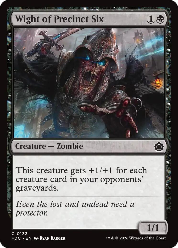 Image for Wight of Precinct Six (133) (Commander: Foundations) (FDC) - Magic: The Gathering