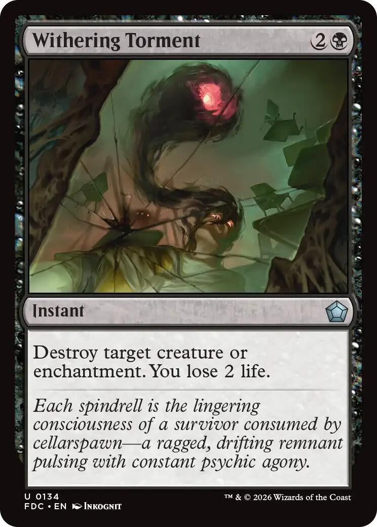 Image for Withering Torment (134) (Commander: Foundations) (FDC) - Magic: The Gathering