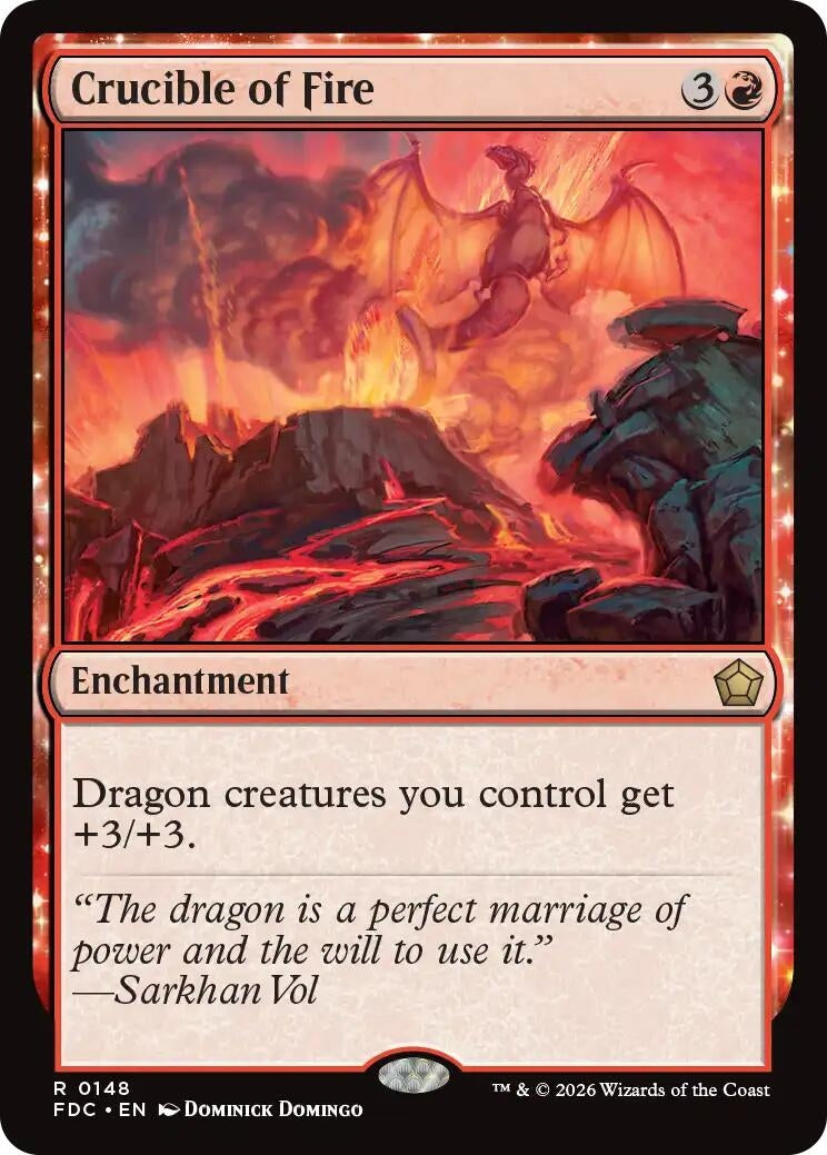 Image for Crucible of Fire (148) (Commander: Foundations) (FDC) - Magic: The Gathering