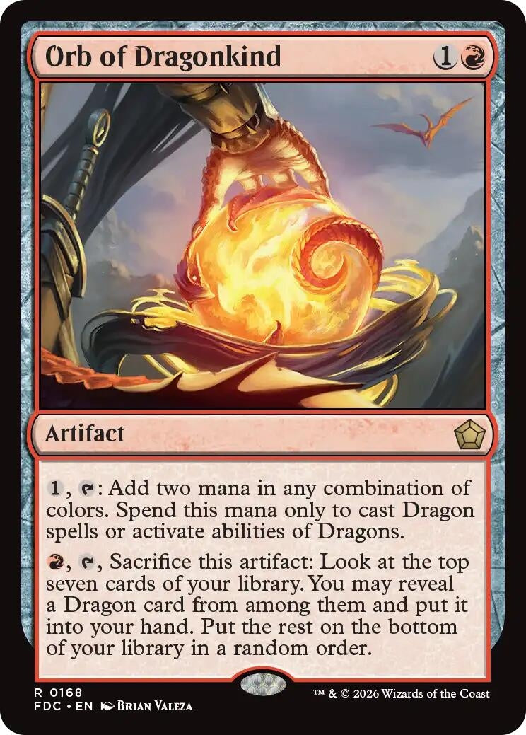 Image for Orb of Dragonkind (168) (Commander: Foundations) (FDC) - Magic: The Gathering