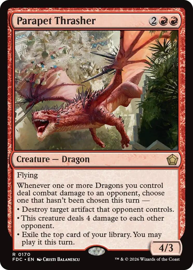 Image for Parapet Thrasher (170) (Commander: Foundations) (FDC) - Magic: The Gathering
