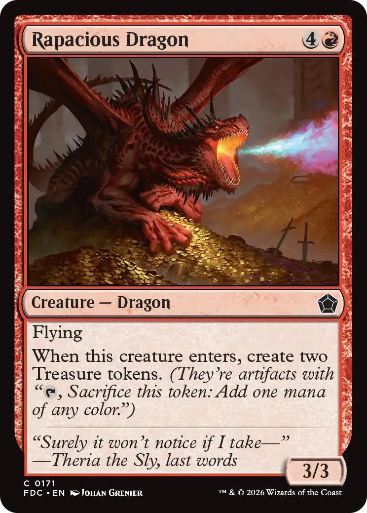 Image for Rapacious Dragon (171) (Commander: Foundations) (FDC) - Magic: The Gathering