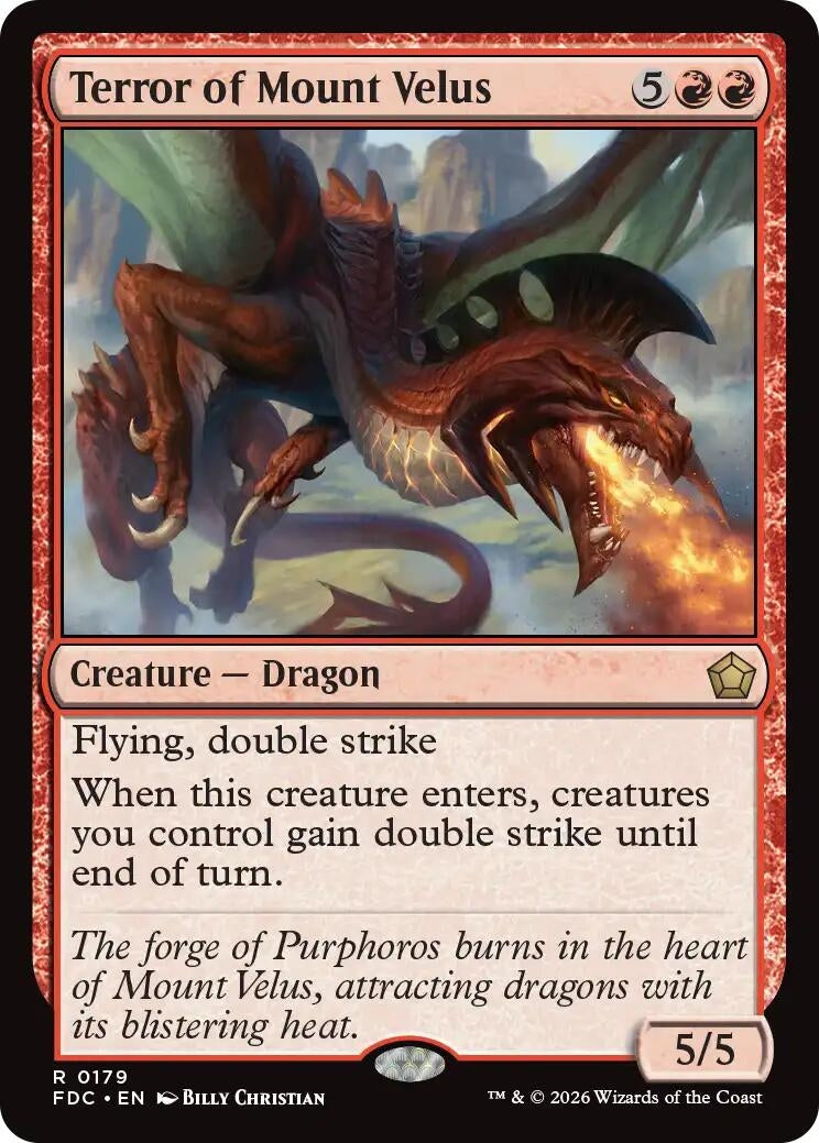 Image for Terror of Mount Velus (179) (Commander: Foundations) (FDC) - Magic: The Gathering