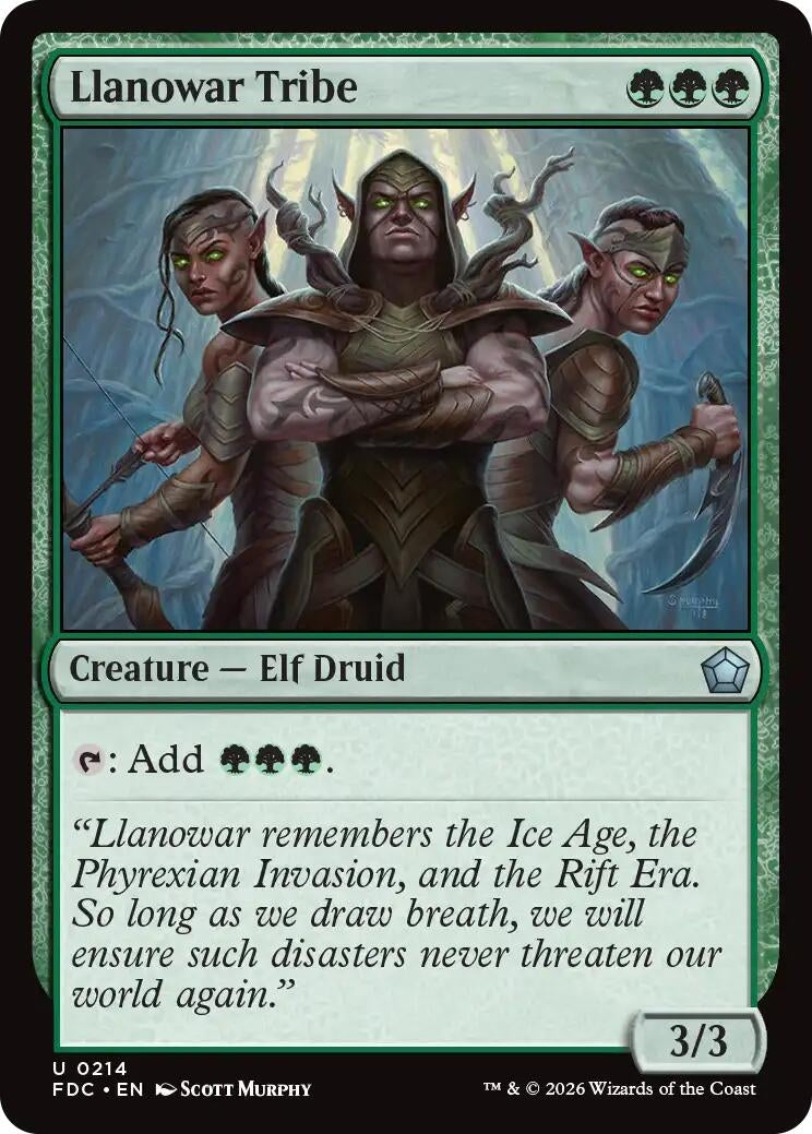 Image for Llanowar Tribe (214) (Commander: Foundations) (FDC) - Magic: The Gathering