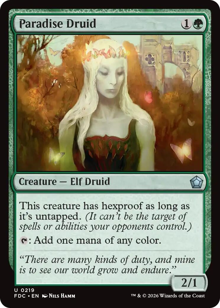 Image for Paradise Druid (219) (Commander: Foundations) (FDC) - Magic: The Gathering