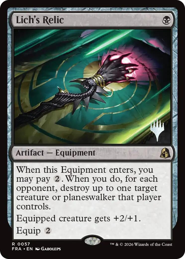 Image for Lich's Relic (57) (Promo Pack: Reality Fracture) (PPFRA) - Magic: The Gathering