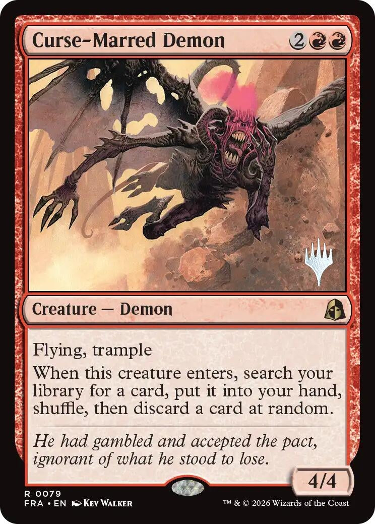 Image for Curse-Marred Demon (79) (Promo Pack: Reality Fracture) (PPFRA) - Magic: The Gathering