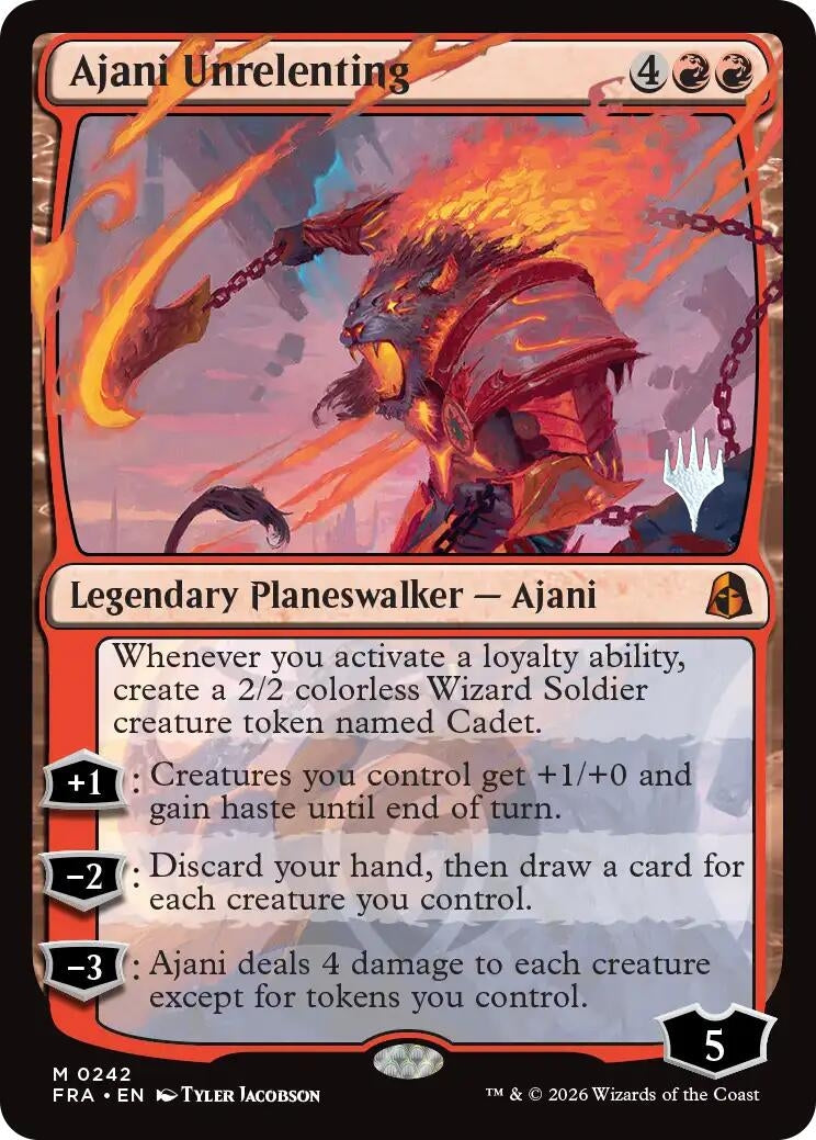 Image for Ajani Unrelenting (242) (Promo Pack: Reality Fracture) (PPFRA) - Magic: The Gathering