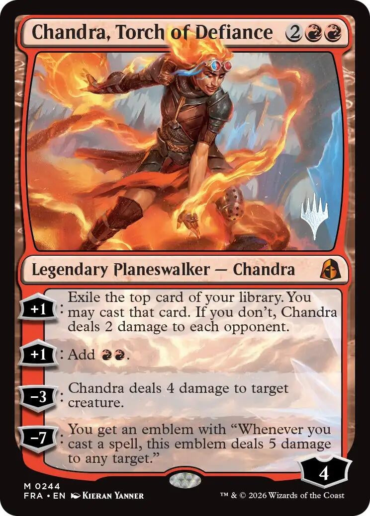 Image for Chandra, Torch of Defiance (244) (Promo Pack: Reality Fracture) (PPFRA) - Magic: The Gathering
