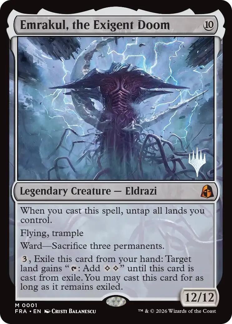 Image for Emrakul, the Exigent Doom (1) (Promo Pack: Reality Fracture) (PPFRA) - Magic: The Gathering