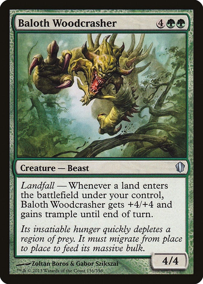 Image for Baloth Woodcrasher (136) (Commander 2013) (C13) - Magic: The Gathering
