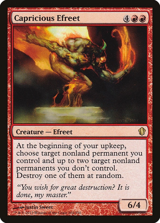 Image for Capricious Efreet (102) (Commander 2013) (C13) - Magic: The Gathering