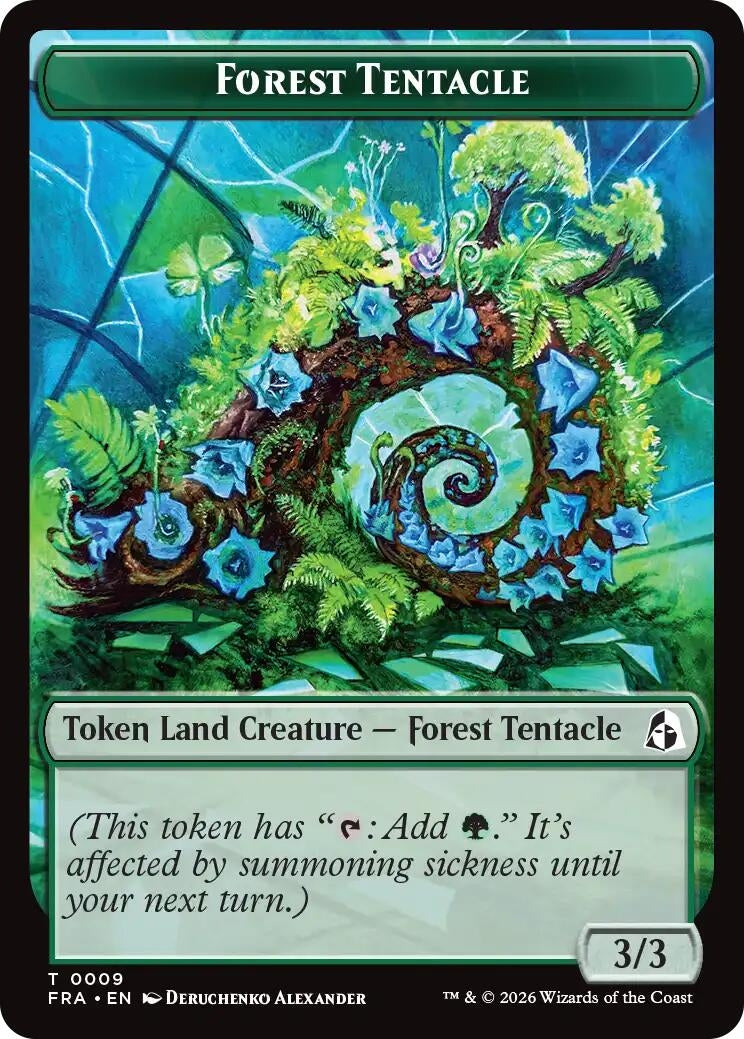 Image for Forest Tentacle // Beast Double-Sided Token (9 // 8) (Reality Fracture) (FRA) - Magic: The Gathering