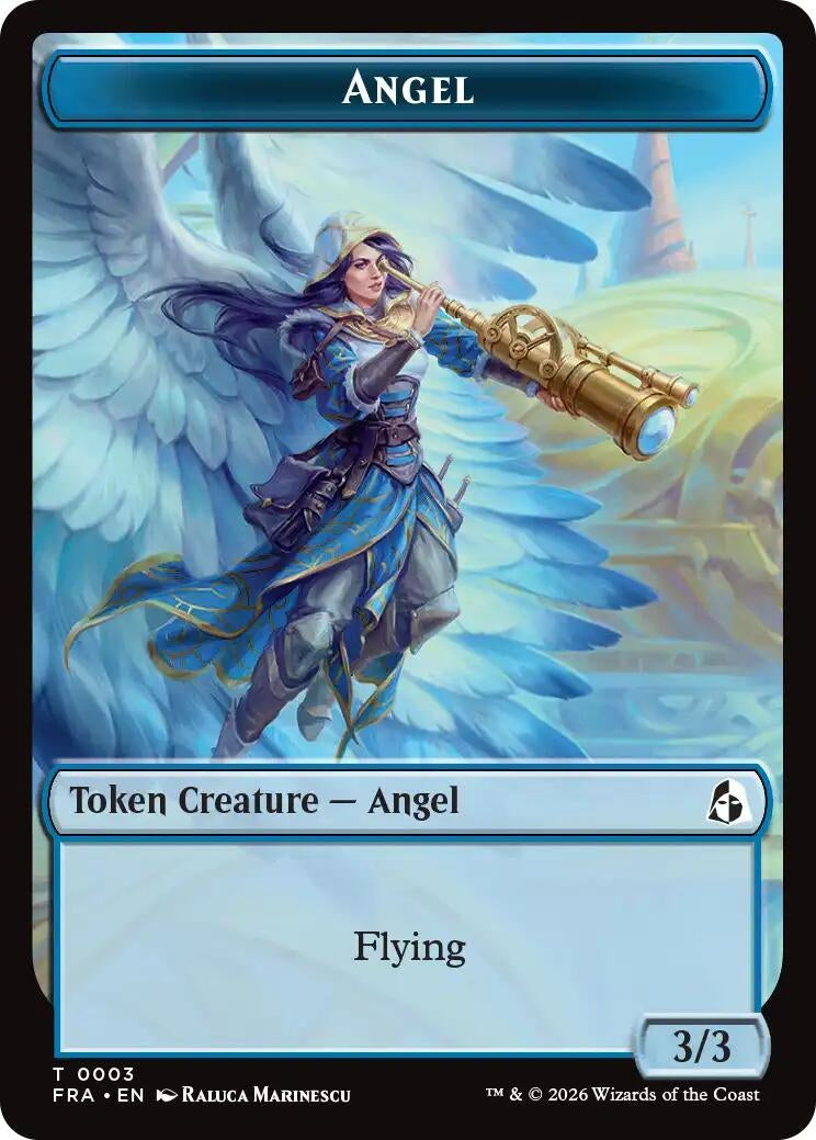 Image for Angel (0003) // Treasure Double-Sided Token (3 // 15) (Reality Fracture) (FRA) - Magic: The Gathering
