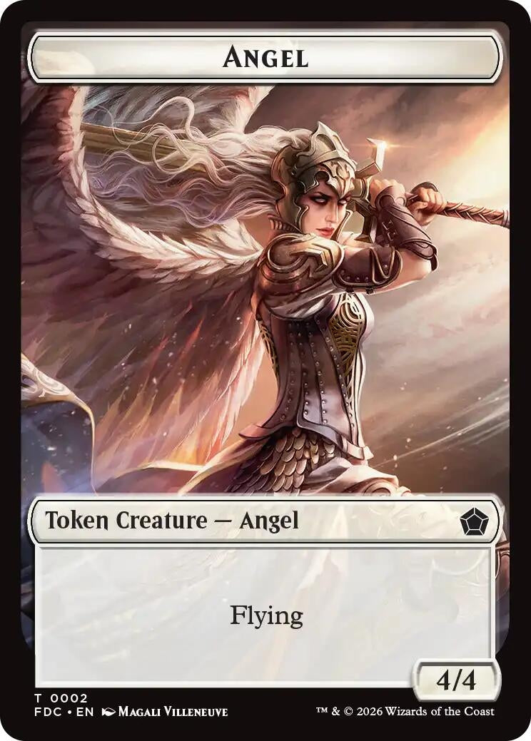 Image for Angel (0002) // The Monarch Double-Sided Token (2 // 17) (Commander: Foundations) (FDC) - Magic: The Gathering