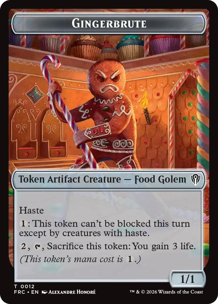 Image for Gingerbrute // Jace Double-Sided Token (12 // 5) (Commander: Reality Fracture) (FRC) - Magic: The Gathering