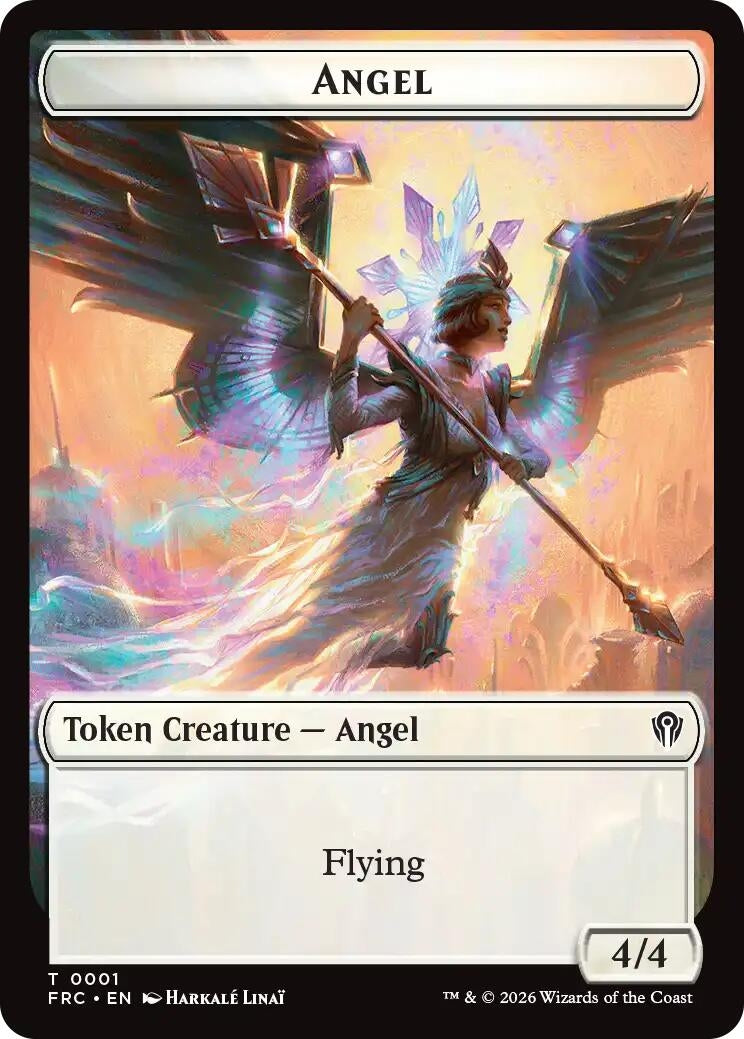 Image for Angel // Myr Double-Sided Token (1 // 15) (Commander: Reality Fracture) (FRC) - Magic: The Gathering