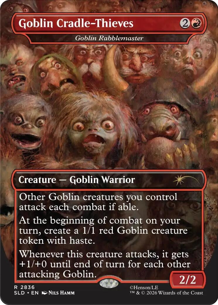 Image for Goblin Cradle-Thieves - Goblin Rabblemaster (2836) (Secret Lair Drop Series) (SLD) - Magic: The Gathering