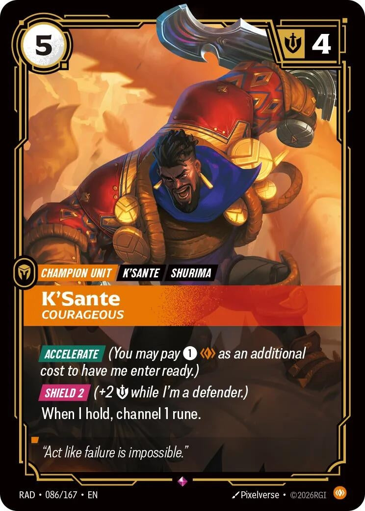 K'Sante, Courageous (086/167) (Radiance)