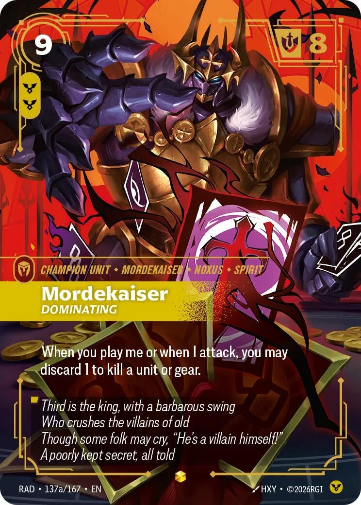 Mordekaiser, Dominating (Alternate Art) (137a/167) (Radiance)