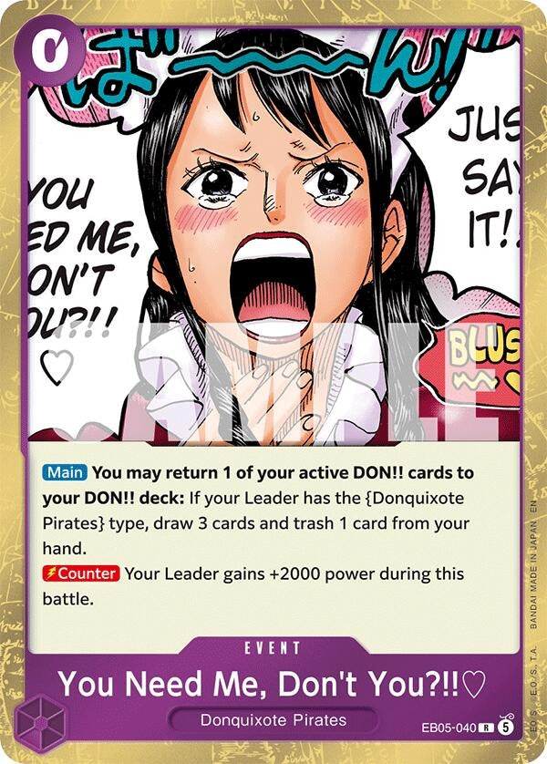 You Need Me, Don't You?!! (EB05-040) (Extra Booster: One Piece Heroines Edition Vol. 2)