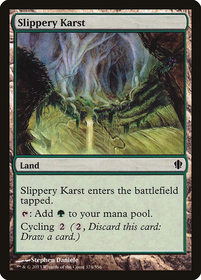Image for Slippery Karst (324) (Commander 2013) (C13) - Magic: The Gathering