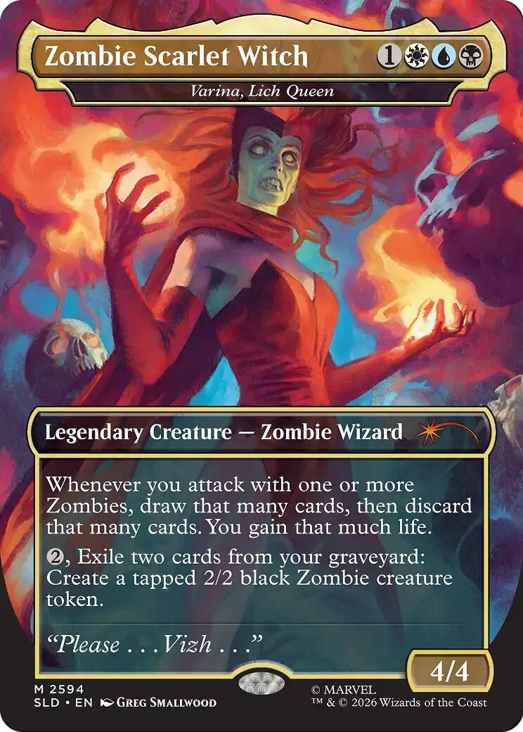 Image for Zombie Scarlet Witch - Varina, Lich Queen (2594) (Secret Lair Drop Series) (SLD) - Magic: The Gathering