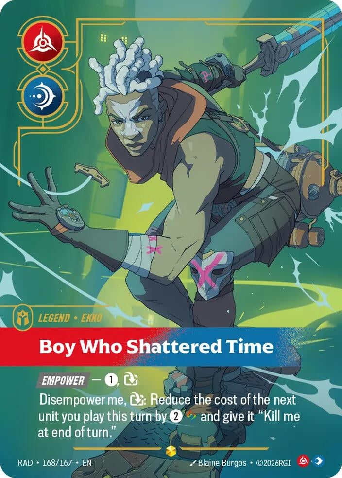 Ekko, Boy Who Shattered Time (Overnumbered) (168/167) (Radiance)