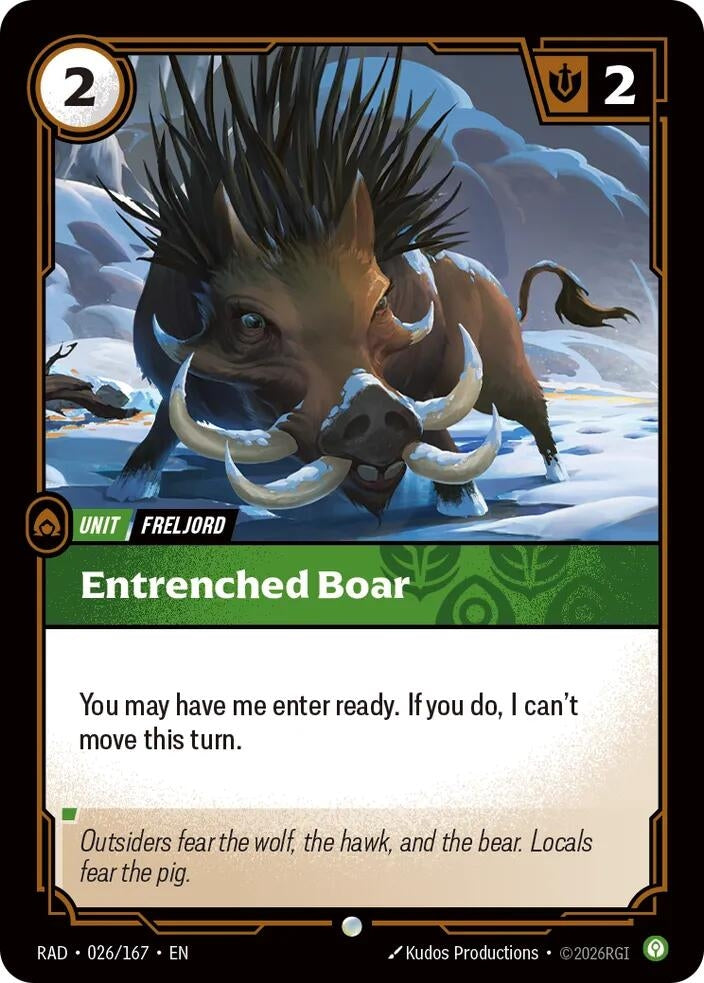 Entrenched Boar (026/167) (Radiance)