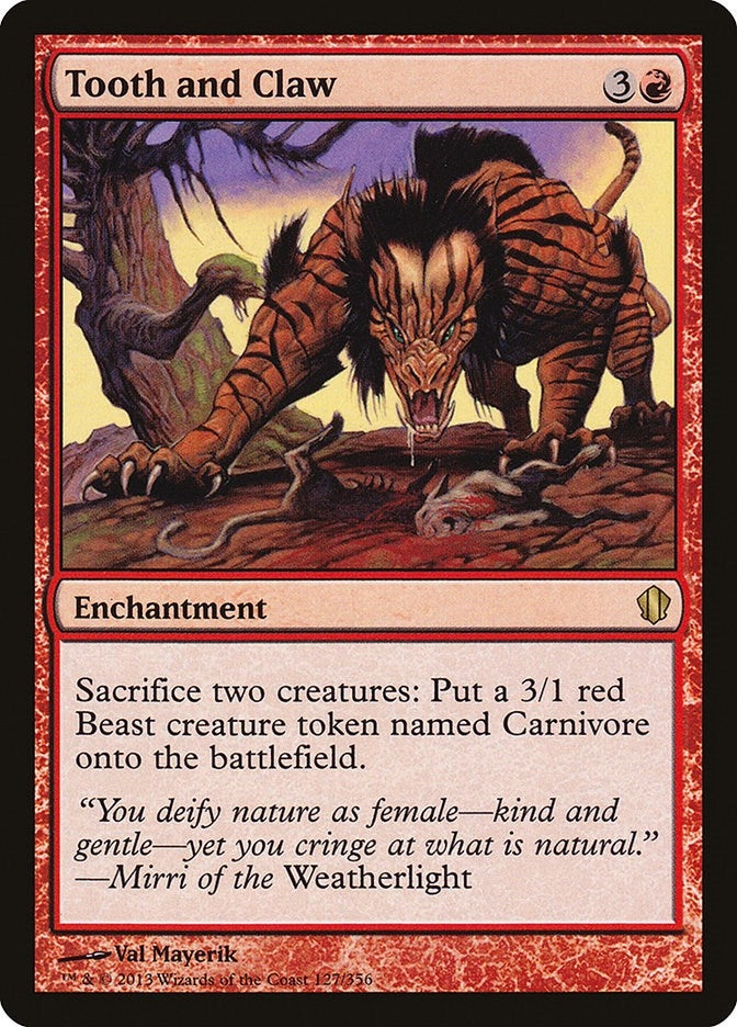 Image for Tooth and Claw (127) (Commander 2013) (C13) - Magic: The Gathering