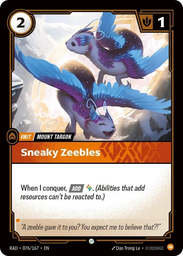 Sneaky Zeebles (076/167) (Radiance)